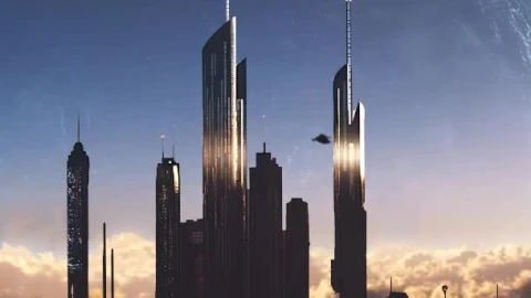 Skyscraper Above The Clouds Android  iPhone Live Wallpaper - Free Live Wallpaper