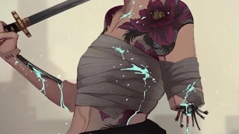 Cyborg Samurai Girl For iPhone Wallpaper - Free Live Wallpaper