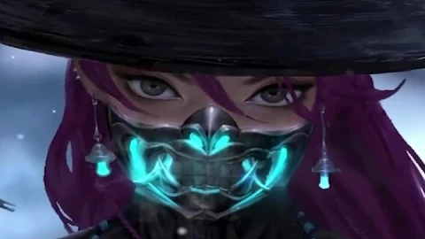 Oni Mask Samurai Girl For iPhone Wallpaper - Free Live Wallpaper