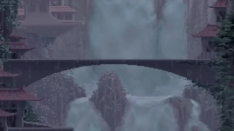 Android  iOS iphone Mobile Rainy Day Pixel Nature Waterfall Free Live Wallpaper - Free Live Wallpaper