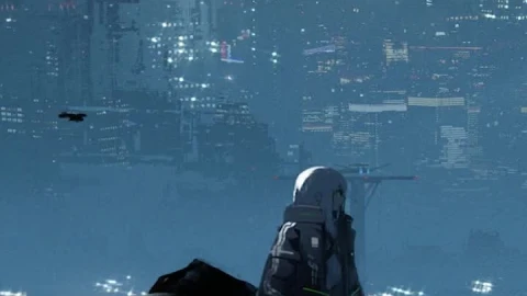 Live Bike Girl Futuristic City Android  iPhone Wallpaper - Free Live Wallpaper
