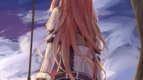 iPhone and Android Raphtalia Sitting On Swing Looking At The Comet Phone Live Wallpaper - Free Live Wallpaper