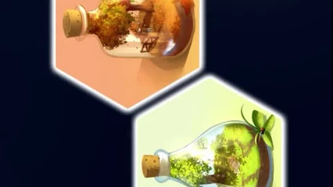iPhone And Android Seasons In Bottle Fantasy Abstract Phone Live Wallpaper - Free Live Wallpaper