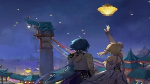 Iphone And Android Lanterns Genshin Impact Anime Phone Live Wallpaper - Free Live Wallpaper