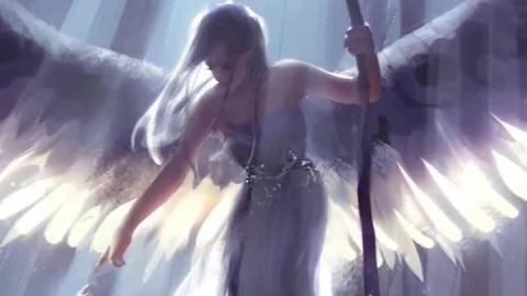 iPhone and Android Beautiful Angel Huge Wings With Scythe Phone Live Wallpaper - Free Live Wallpaper