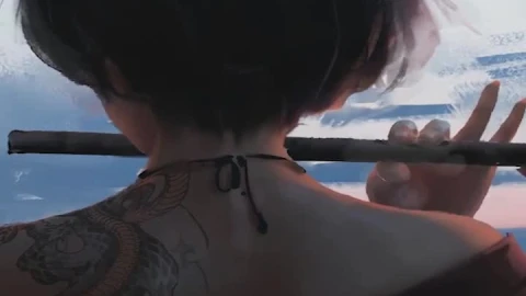 Flute Girl For iPhone Wallpaper - Free Live Wallpaper