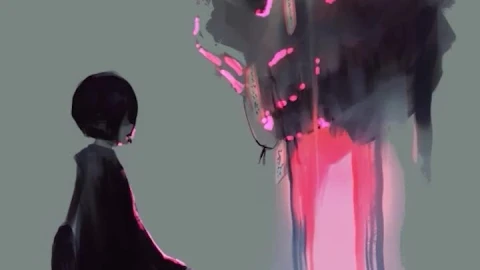 iPhone And Android Anime Girl And Skull By Ogata Phone Live Wallpaper - Free Live Wallpaper