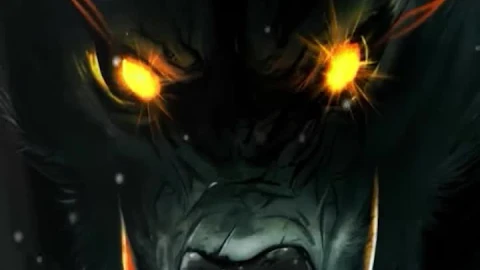 iPhone and Android Fantasy Black Wolf Phone Live Wallpaper - Free Live Wallpaper
