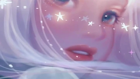Starry Girl For iPhone Wallpaper - Free Live Wallpaper
