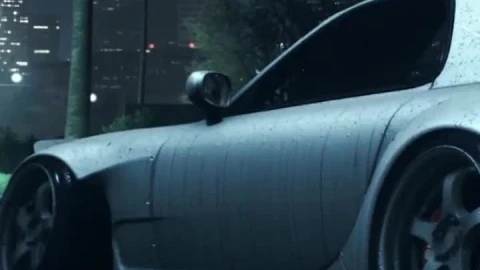 iPhone  Android Mazda Rx 7 Raining Night Free Phone Live Wallpaper - Free Live Wallpaper
