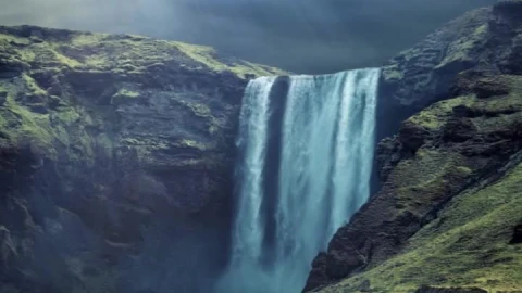 Waterfall Skogafoss Fall Wallpaper Iphone - Free Live Wallpaper