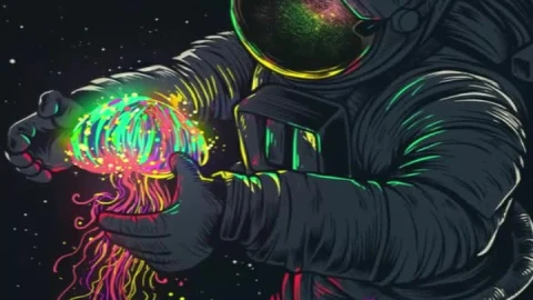 Spaceman Jellyfish Space Iphone Wallpaper - Free Live Wallpaper