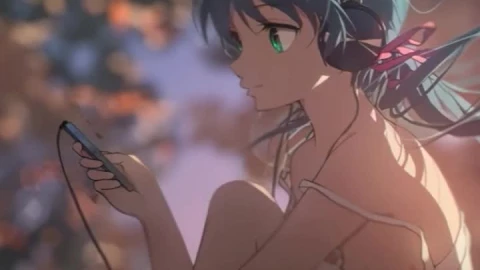 iPhone And Android Anime Girl Listening To Music Relaxing Nature Phone Live Wallpaper - Free Live Wallpaper