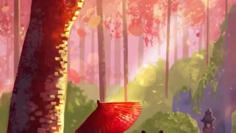 iPhone  Android Shiba Inu Falling Petals Phone Live Wallpaper - Free Live Wallpaper