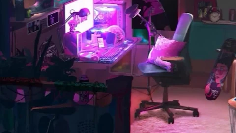 iPhone And Android Lofi Room Neon Lights Phone Live Wallpaper - Free Live Wallpaper