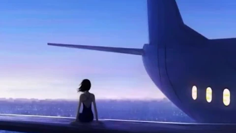 iPhone  Android Girl On Airplane Wing Anime Phone Live Wallpaper - Free Live Wallpaper