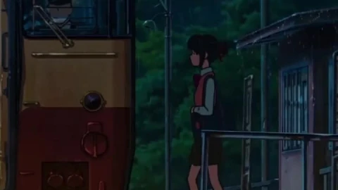 iPhone  Android Train Station Rain Kimi No Nawa Phone Live Wallpaper - Free Live Wallpaper