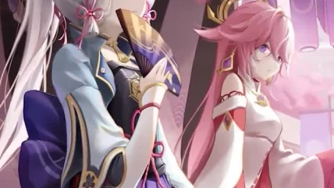Android  iOS iphone Mobile Genshin Impact Kamisato Ayaka Guuji Yae Inazuma Cybust Wallpaper - Free Live Wallpaper