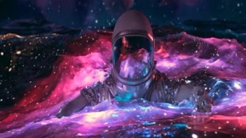 Spaceman Ocean Looped Live Wallpaper - Free Live Wallpaper