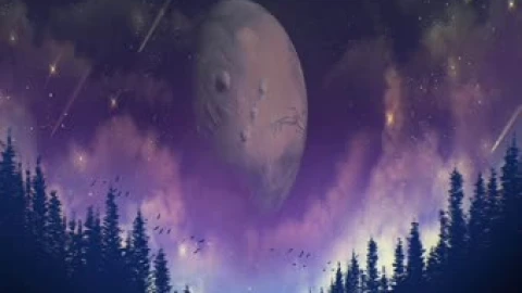 Moon Forest Purple Galaxy 4k Animated Wallpaper By Motiondesktop - Free Live Wallpaper