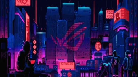 Pixel ROG City of Gamers Live Wallpaper - Free Live Wallpaper