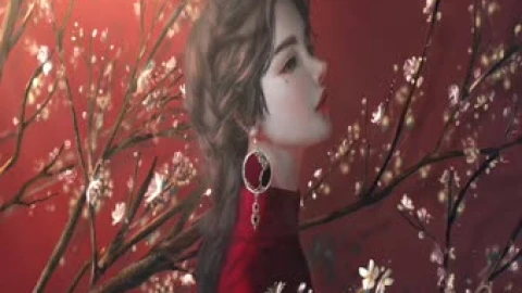 Nixeu Red Blossom Girl Live Wallpaper - Free Live Wallpaper