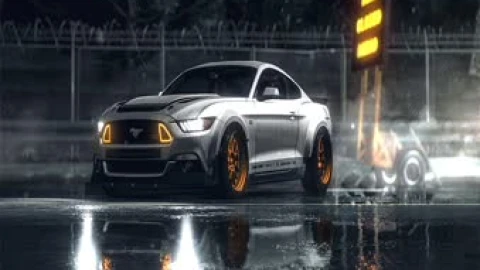 Ford Mustang GT White Live Wallpaper - Free Live Wallpaper