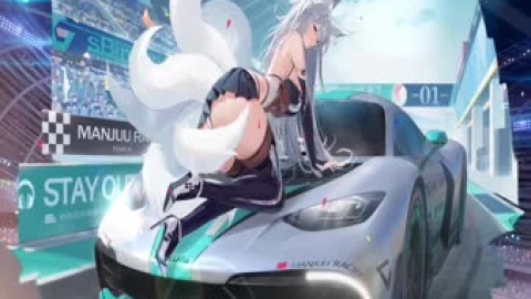 Girl on Car Live Anime Wallpaper - Free Live Wallpaper