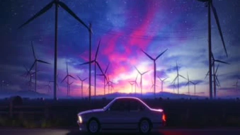 Windmills By Visualdon Loop Live Wallpaper - Free Live Wallpaper