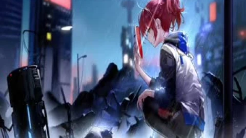 2K Exusiai Arknights With Cat In The Rain Live Wallpaper - Free Live Wallpaper