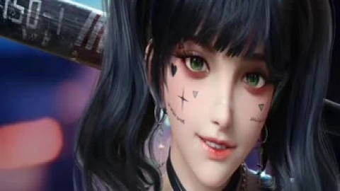 2K Beautiful Anime Girl With Tattoo Live Wallpaper - Free Live Wallpaper