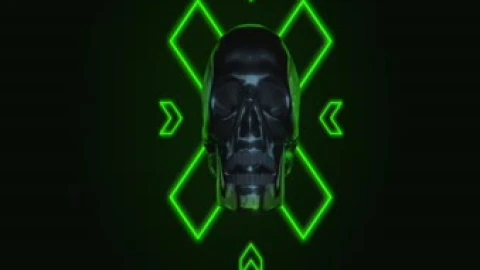 Live Metallic Neon Skull Wallpaper - Free Live Wallpaper