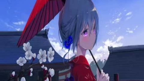 Kimono Cat Girl Live Wallpaper - Free Live Wallpaper
