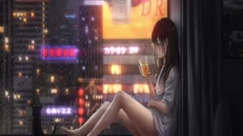 Drinking Beer Window Rain Live Wallpaper - Free Live Wallpaper