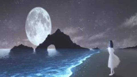 Noctiluca & Girl Live Wallpaper - Free Live Wallpaper