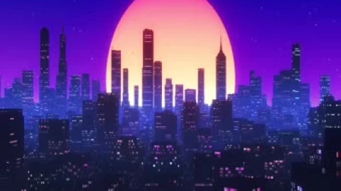 Pale Moon Over The City Live Wallpaper - Free Live Wallpaper