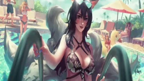 Pool Party Ahri Live Wallpaper - Free Live Wallpaper