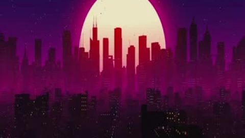 Synthwave City Live Wallpaper - Free Live Wallpaper
