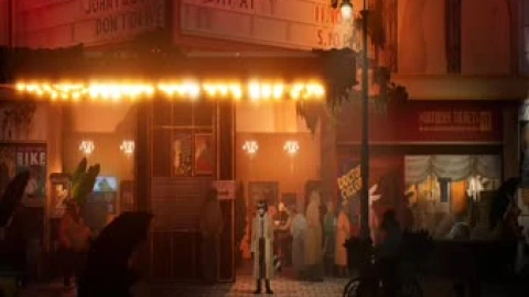 Cinema Rain Night Live Wallpaper - Free Live Wallpaper