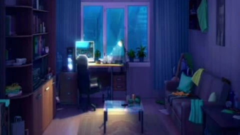Rainy Living Room Live Wallpaper - Free Live Wallpaper