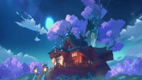 Inazuma Shrine of Depths - Free Live Wallpaper