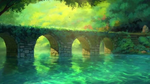 stone bridge in forest desktop - Free Live Wallpaper