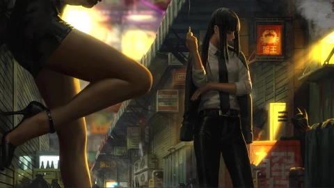 in a black dress v13 (GUWEIZ) - Free Live Wallpaper