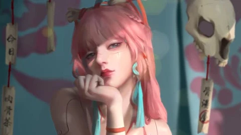 A Cute Girl With A Nasty Look - Free Live Wallpaper