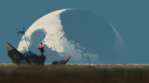Crashed Spaceship by 邦乔彦 - Free Live Wallpaper