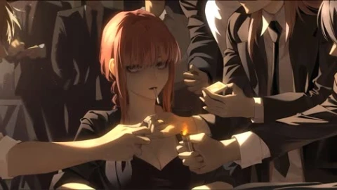 Chainsaw Man Makima Smoking Lively Wallpaper - Free Live Wallpaper