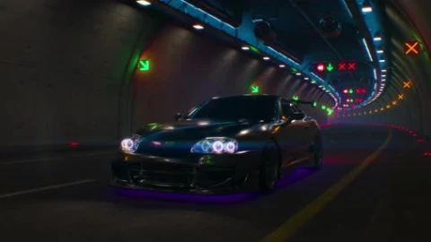 Supra Mk4 Tunnel  By Visualdon 4K Lively Wallpaper - Free Live Wallpaper