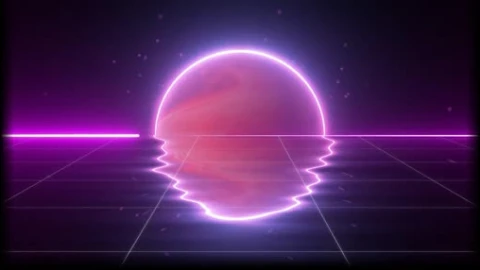 RetroWave Planet - Free Live Wallpaper