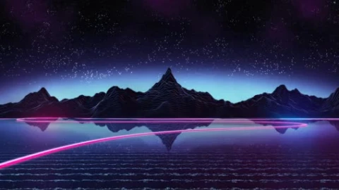 Retro Lake - Free Live Wallpaper