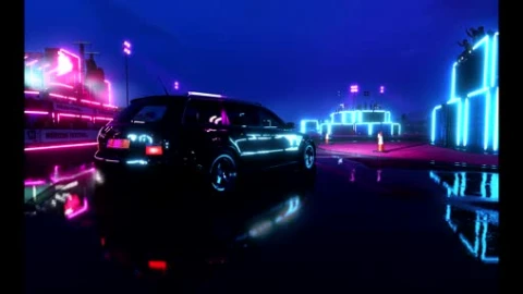Neon Audi RS4 Lively Wallpaper - Free Live Wallpaper